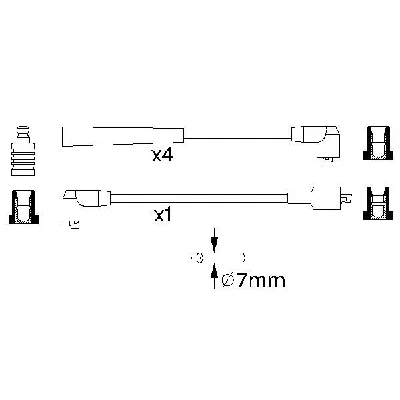 Komplet kablova za paljenje BOSCH 0 986 356 859 IC-502818