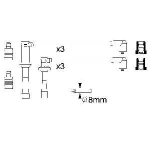 Komplet kablova za paljenje BOSCH 0 986 356 966 IC-502898 Komplet kablova za paljenje BOSCH 0 986 356 966 IC-502898