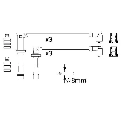 Komplet kablova za paljenje BOSCH 0 986 356 966 IC-502898