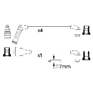 Komplet kablova za paljenje BOSCH 0 986 356 990 IC-A14254 Komplet kablova za paljenje BOSCH 0 986 356 990 IC-A14254