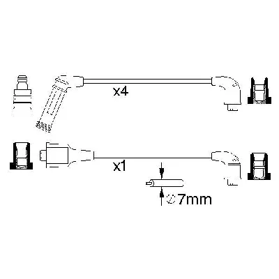 Komplet kablova za paljenje BOSCH 0 986 356 990 IC-A14254