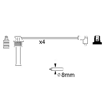 Komplet kablova za paljenje BOSCH 0 986 357 141 IC-502942