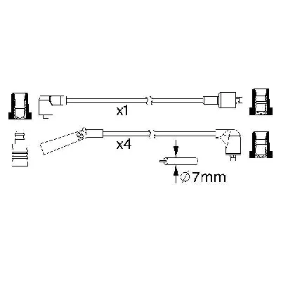 Komplet kablova za paljenje BOSCH 0 986 357 185 IC-A704A8