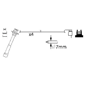 Komplet kablova za paljenje BOSCH 0 986 357 198 IC-A704B5