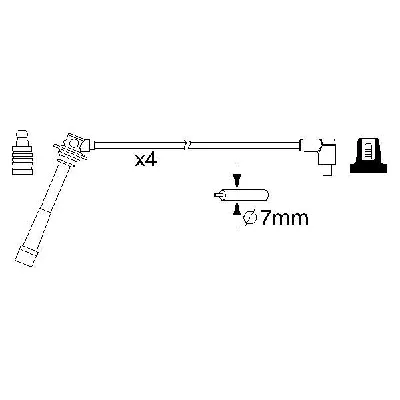 Komplet kablova za paljenje BOSCH 0 986 357 198 IC-A704B5