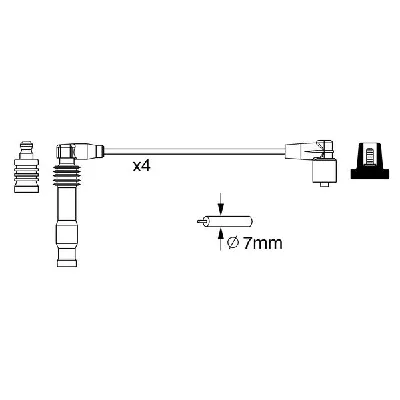 Komplet kablova za paljenje BOSCH 0 986 357 228 IC-A6257C