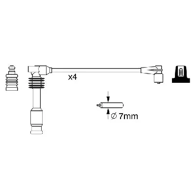 Komplet kablova za paljenje BOSCH 0 986 357 237 IC-A10424