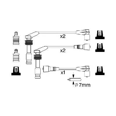 Komplet kablova za paljenje BOSCH 0 986 357 242 IC-A1C6C9