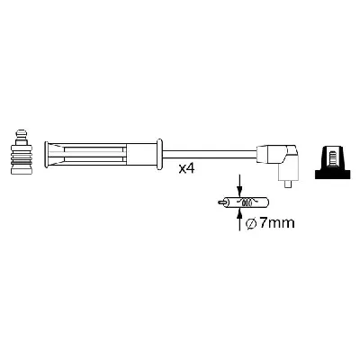 Komplet kablova za paljenje BOSCH 0 986 357 253 IC-A69D48