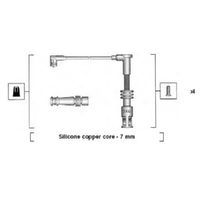 Komplet kablova za paljenje MAGNETI MARELLI 941045430528 IC-AAAFD8