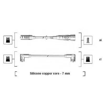 Komplet kablova za paljenje MAGNETI MARELLI 941175080751 IC-AAB229