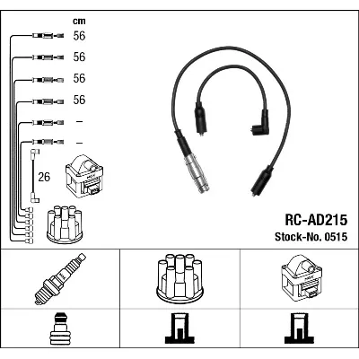 Komplet kablova za paljenje NGK RC-AD215 0515 IC-273689