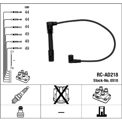 Komplet kablova za paljenje NGK RC-AD218 0518 IC-414736