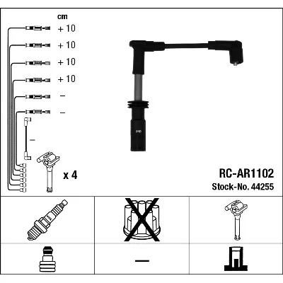 Komplet kablova za paljenje NGK RC-AR1102 44255 IC-C3CDA5