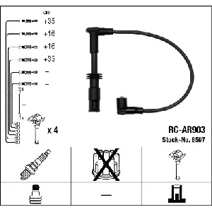 Komplet kablova za paljenje NGK RC-AR903 8597 IC-A095A2