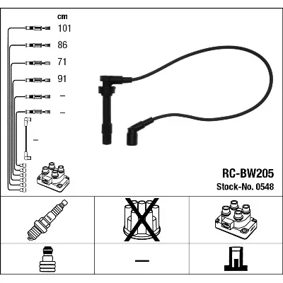 Komplet kablova za paljenje NGK RC-BW205 0548 IC-273626