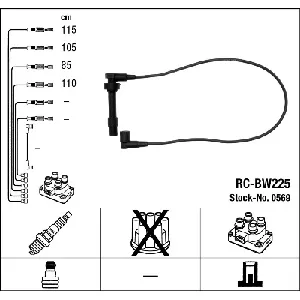 Komplet kablova za paljenje NGK RC-BW225 0569 IC-273664