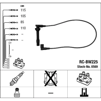 Komplet kablova za paljenje NGK RC-BW225 0569 IC-273664