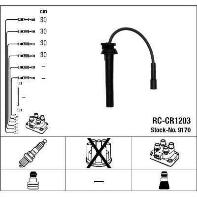 Komplet kablova za paljenje NGK RC-CR1203 9170 IC-AF6A4C