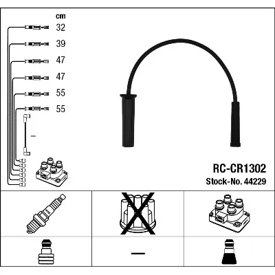 Komplet kablova za paljenje NGK RC-CR1302 44229 IC-C00B55