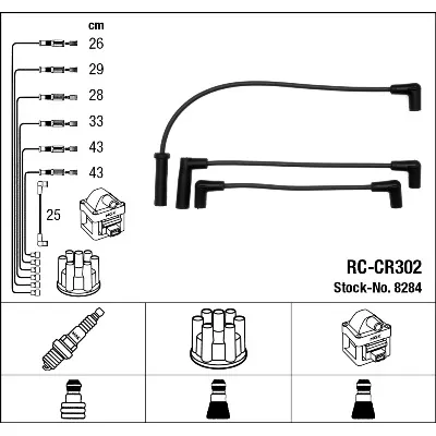 Komplet kablova za paljenje NGK RC-CR302 8284 IC-AF6A4E