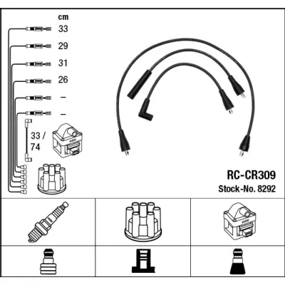 Komplet kablova za paljenje NGK RC-CR309 8292 IC-AF6A53