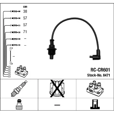 Komplet kablova za paljenje NGK RC-CR601 8471 IC-A0D462