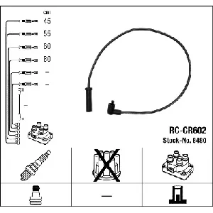 Komplet kablova za paljenje NGK RC-CR602 8480 IC-9C701D