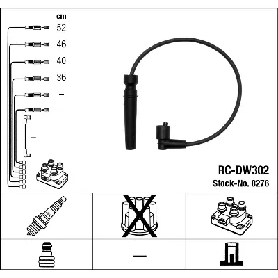 Komplet kablova za paljenje NGK RC-DW302 8276 IC-415068