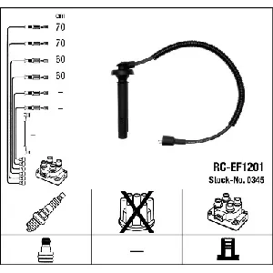 Komplet kablova za paljenje NGK RC-EF1201 0345 IC-AF6A78