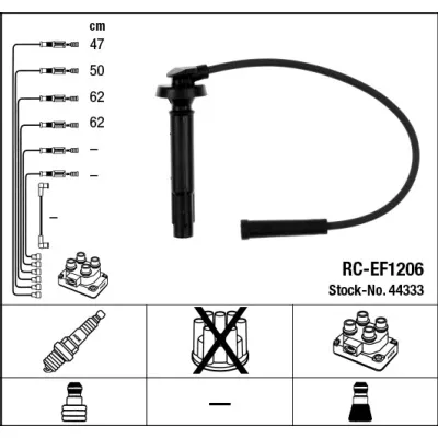 Komplet kablova za paljenje NGK RC-EF1206 44333 IC-D0E483