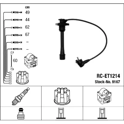 Komplet kablova za paljenje NGK RC-ET1214 9167 IC-AF6A98