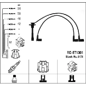 Komplet kablova za paljenje NGK RC-ET1301 9171 IC-AF6A9D