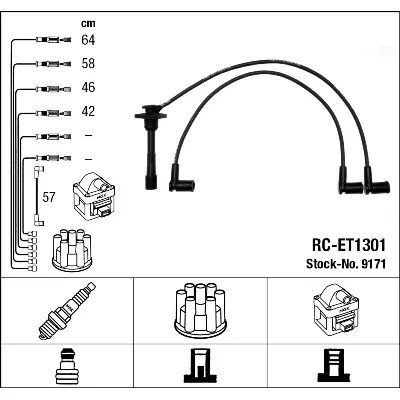 Komplet kablova za paljenje NGK RC-ET1301 9171 IC-AF6A9D