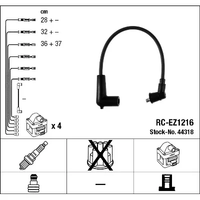 Komplet kablova za paljenje NGK RC-EZ1216 44318 IC-C7022C