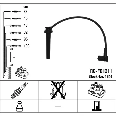 Komplet kablova za paljenje NGK RC-FD1211 1644 IC-B49C73