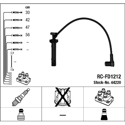 Komplet kablova za paljenje NGK RC-FD1212 44220 IC-C3CD9A