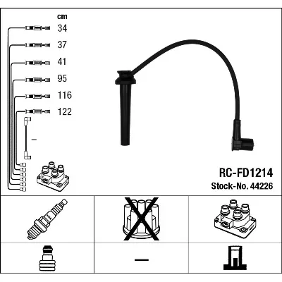 Komplet kablova za paljenje NGK RC-FD1214 44226 IC-C06488