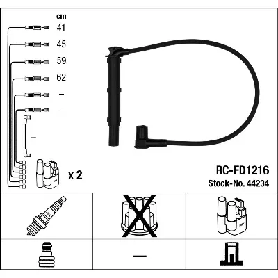 Komplet kablova za paljenje NGK RC-FD1216 44234 IC-C394F9