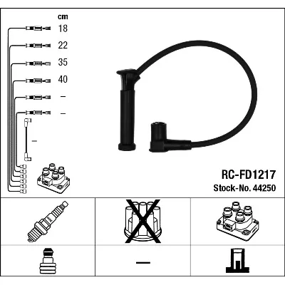 Komplet kablova za paljenje NGK RC-FD1217 44250 IC-C3CD95