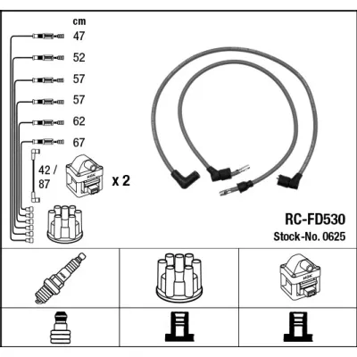 Komplet kablova za paljenje NGK RC-FD530 0625 IC-274002