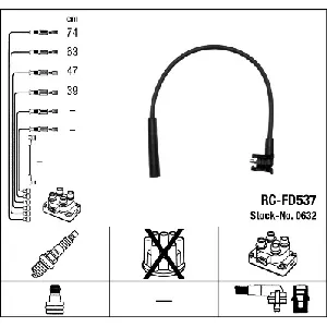 Komplet kablova za paljenje NGK RC-FD537 0632 IC-286514