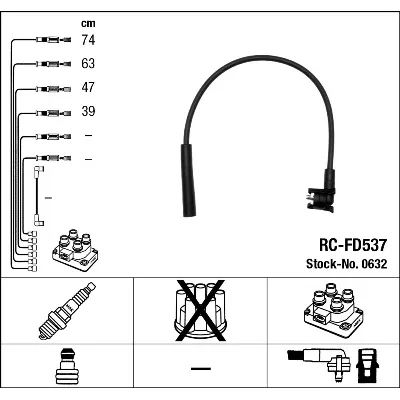 Komplet kablova za paljenje NGK RC-FD537 0632 IC-286514