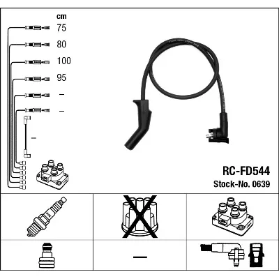 Komplet kablova za paljenje NGK RC-FD544 0639 IC-389921