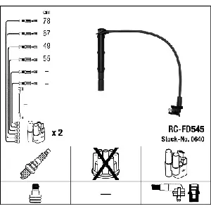 Komplet kablova za paljenje NGK RC-FD545 0640 IC-634410