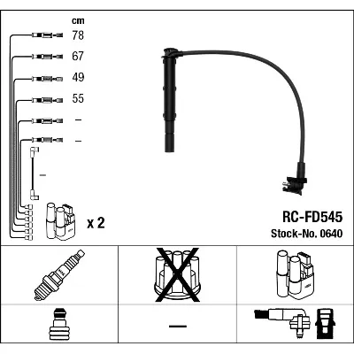 Komplet kablova za paljenje NGK RC-FD545 0640 IC-634410