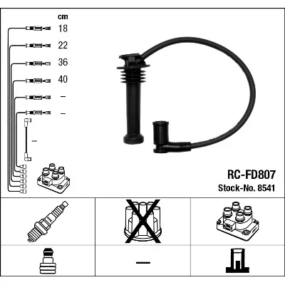 Komplet kablova za paljenje NGK RC-FD807 8541 IC-505294