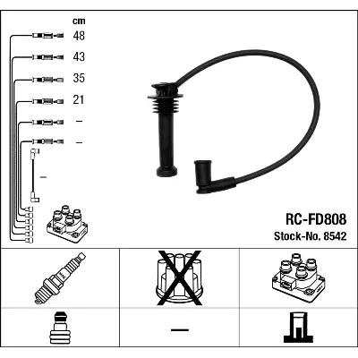 Komplet kablova za paljenje NGK RC-FD808 8542 IC-99B378