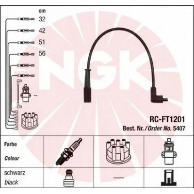 Komplet kablova za paljenje NGK RC-FT1201 5407 IC-AF6AC8