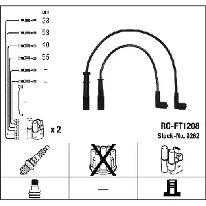 Komplet kablova za paljenje NGK RC-FT1208 9262 IC-B67EBD